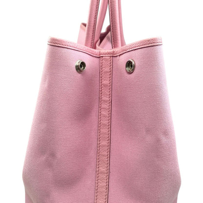 Hermes Tote Bag Garden Party PM Engraved □M Negonda Toile Offiche Pink Hermes