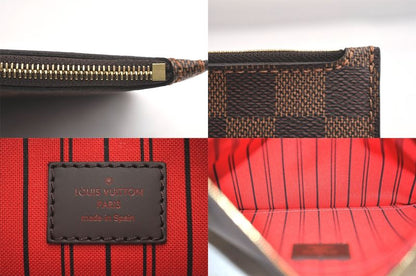 Louis Vuitton Damier Neverfull Pouch Wallet Clutch Bag LV 3392n