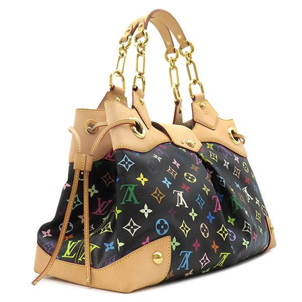 Louis Vuitton Handbag Ursula Monogram Multicolor Noir Black Gold Hardware Black
