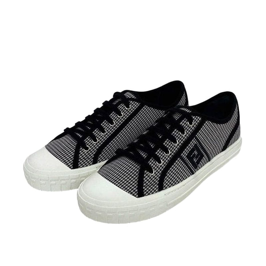 Fendi Sneakers Ec21385 White Black Staggered