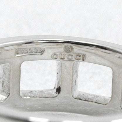 Gucci Open Square Silver 925 Size 12 Ladies 4.4g Ring