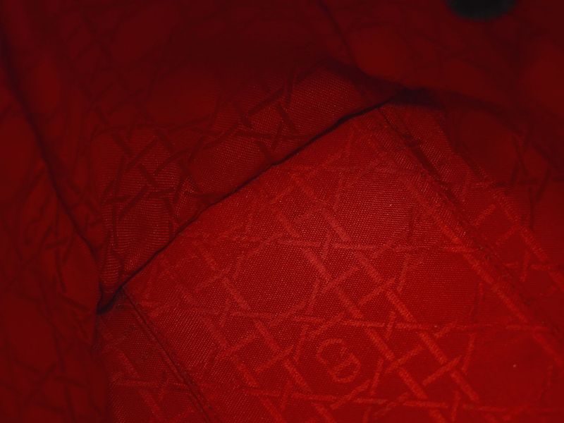 Authentic Christian DIOR Lady Dior Cannage Handbag Leather Black Lady Dior Bag