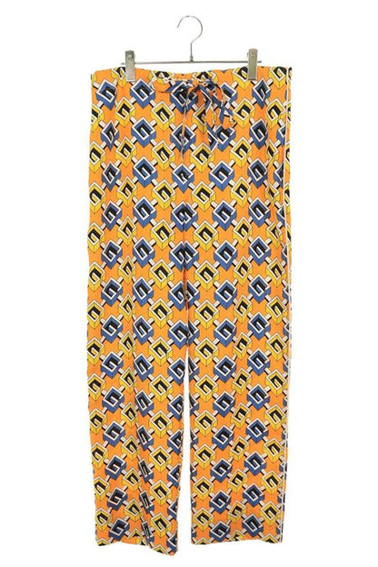 Gucci 663490 Zlp98 All-over Silk Pajama Long Pants Men's S