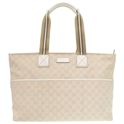 Gucci Sherry Line 155524 GG Canvas White Tote Bag White 1556 Gucci