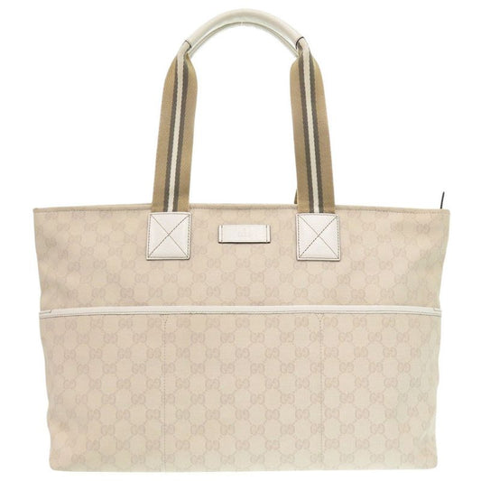 Gucci Sherry Line 155524 GG Canvas White Tote Bag White 1556 Gucci