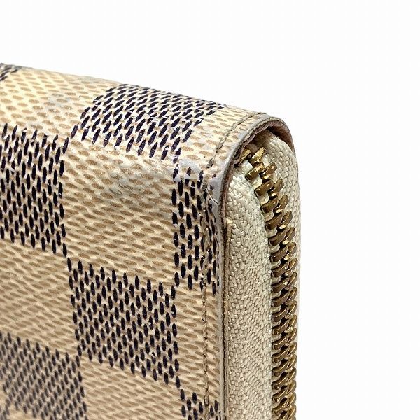 Louis Vuitton Damier Azure Portefeuille Cles Mans N61264 Round Zip Long Wallet