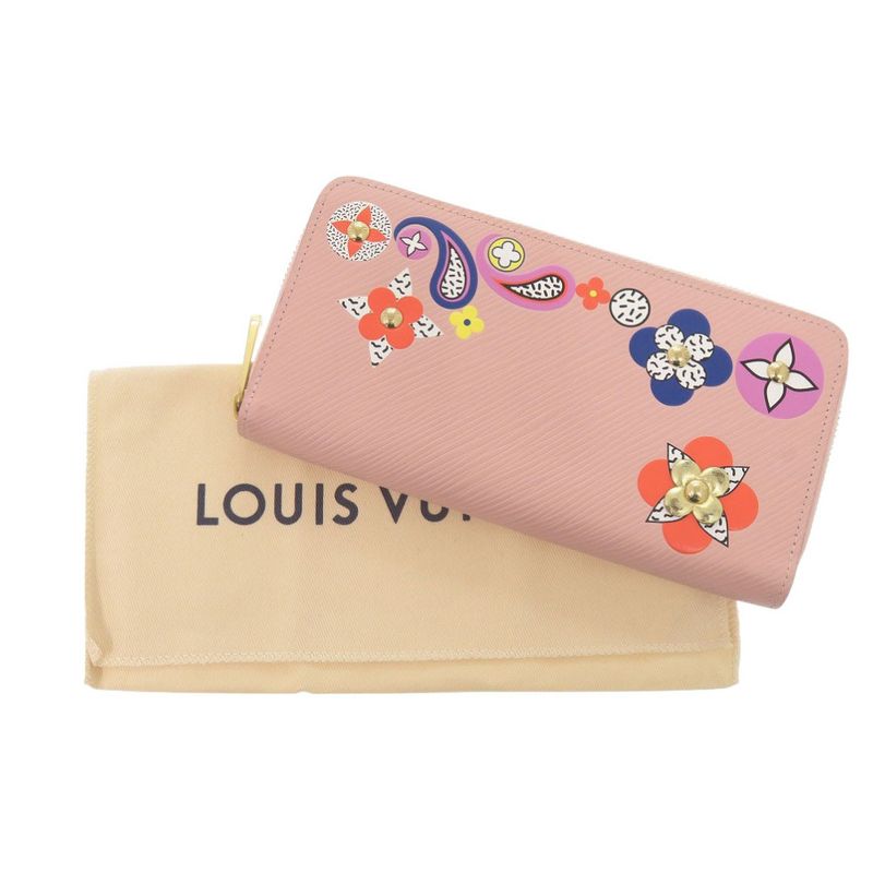 Louis Vuitton Round Zipper Zippy Wallet Epi M62067 Epi Leather Pink Long Wallet