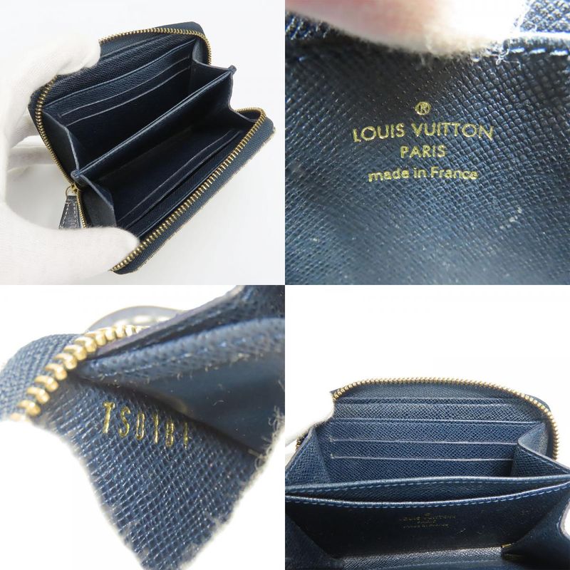 Louis Vuitton Coin Case Coin Purse M63004 Monogram Idylle Ankle Navy Gold