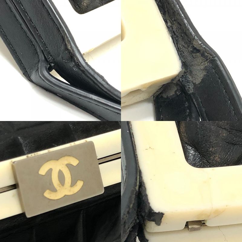 Chanel Shoulder Bag Chocolate Bar Lambskin Black