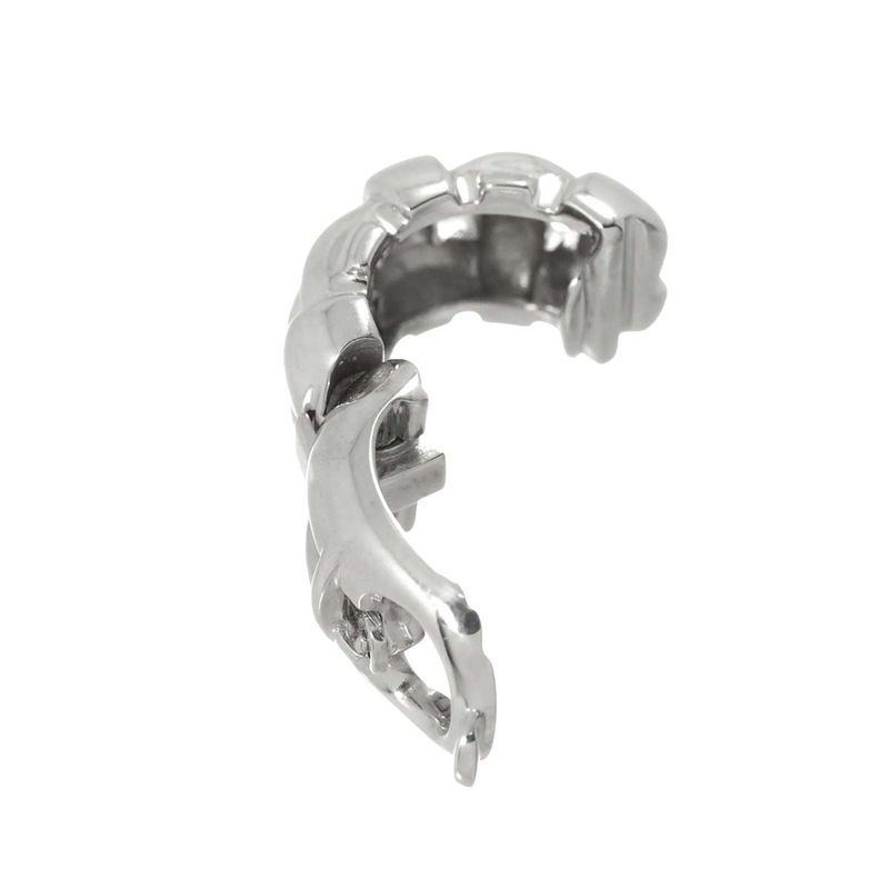 Tiffany & Co Tiffany & Co Woven Mesh Earring 18K WG White Togo Old 750 One Ear