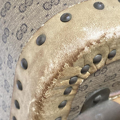 Gucci Trunk Case Old Guccigg Pattern Beige X Brown X Dark Brown Lock Number