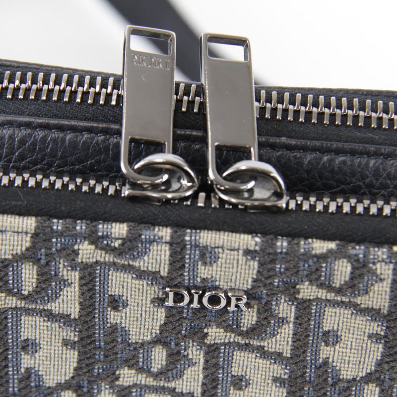 Christian Dior Oblique Jacquard Shoulder Bag Canvas Women's