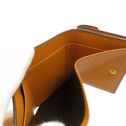 Fendi Fize 8m0395 Karung Leather Gold Hardware Yellow Trifold Wallet 1050 Fendi