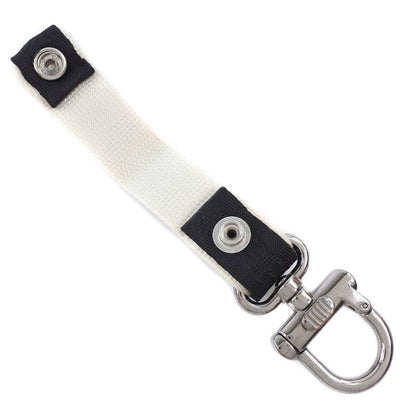 Chanel Coco Mark Sport Line Nylon Canvas And Metal Black/white Unisex Key Holder