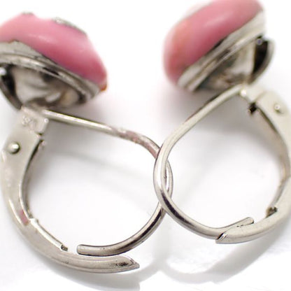 Chanel Earrings 03C Silver 925 Pink Coco Mark Mini Hook Ball SV Chanel