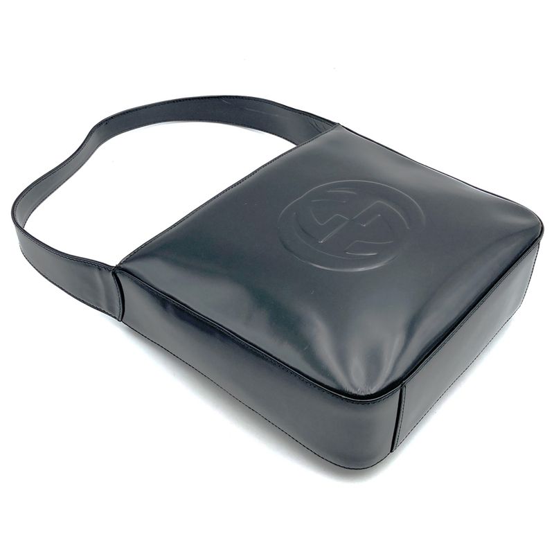 Gucci 000 1046 0506 Shoulder Bag One Shoulder Black Enamel Leather Women