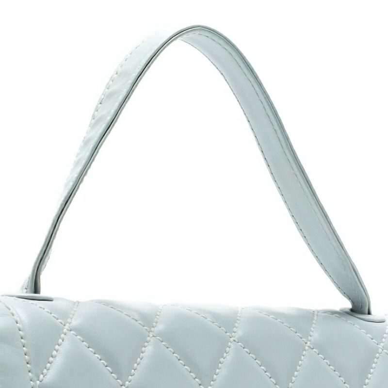 Chanel Wild Stitch Matelasse Handbag Lambskin Light Blue With Gold Hardware