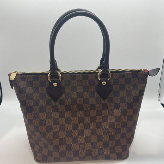 Louis Vuitton Damier Saleya PM N51183 Handbag Shoulder Bag Brown Preowned 005445
