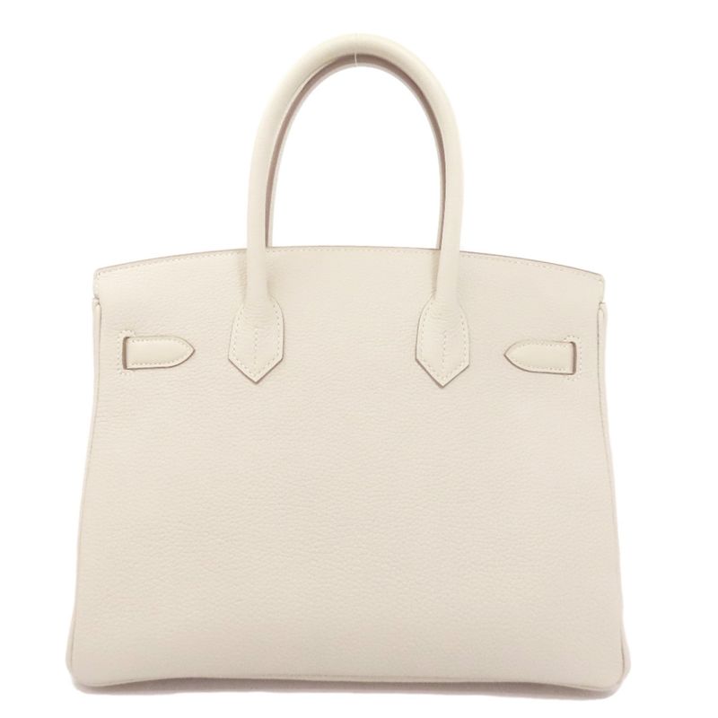 Hermes Birkin 30 Nata Gold Hardware Handbag Taurillon Women