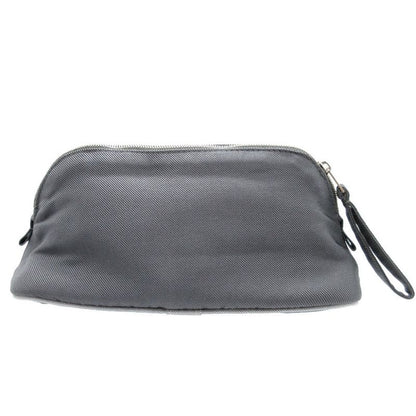 Hermes Bolide Vis Versa PM Perforated Logo Silk Cotton Asie Gray Cosmetic Pouch