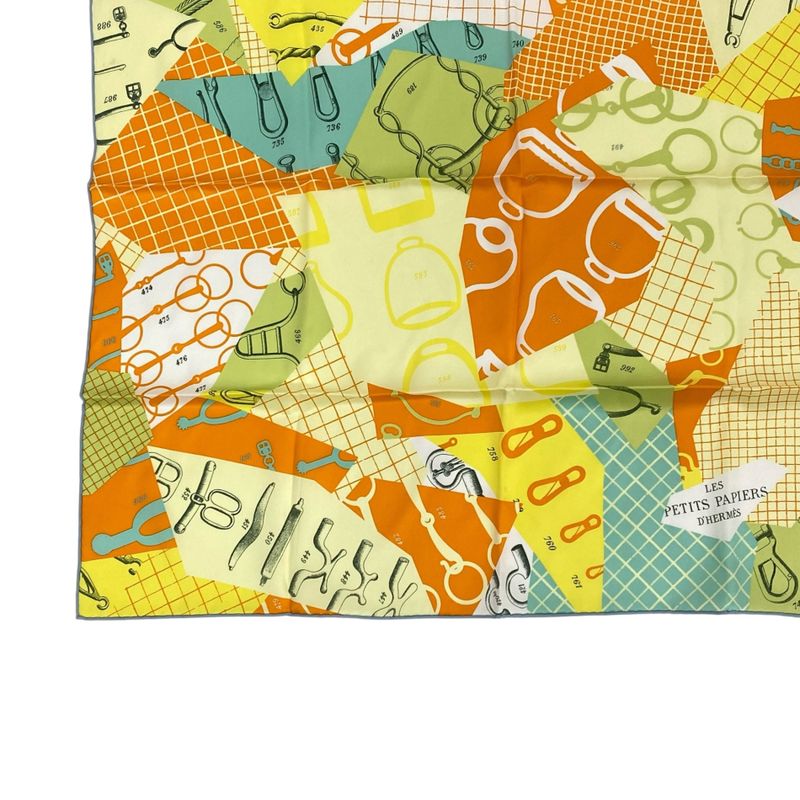 Spring-summer 2023 Hermes Scarf Silk LES Petits Papiers Multicolor