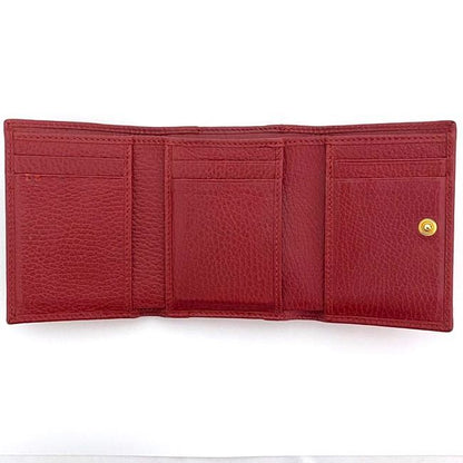 Gucci Trifold Wallet Ec21063 Red Marmont 474746