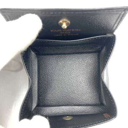 Louis Vuitton Epi Porte Monet Boite Coin Case Wallet Noir Black Ladies Men