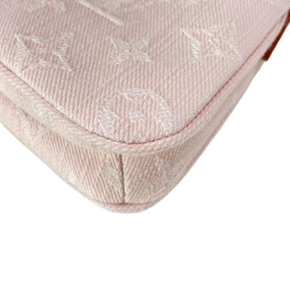Louis Vuitton Shoulder Bag Monogram Denim Pochette Liv M14159 Washed Pink