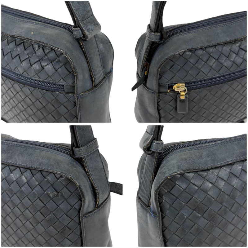 Bottega Veneta One Shoulder Bag Intrecciatoleather Navy Dark Blue 2WAY Hobo Soho