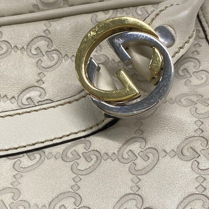 Gucci GG Twins Tote Bag Stripe Line 232963 Ivory Leather