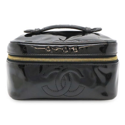 Chanel Coco Mark Enamel Vanity Bag Handbag Cosmetic Pouch Makeup Pouch Patent
