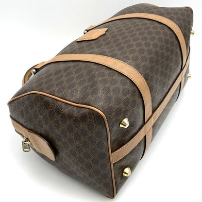 Celine M11 Mini Boston Bag Handbag Macadam PVC Beige Brown Ladies Men