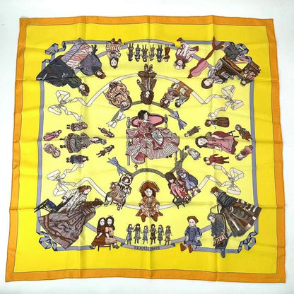 Hermes Carre 90 Silk Scarf Hello Dolly Hello Dolly Yellow