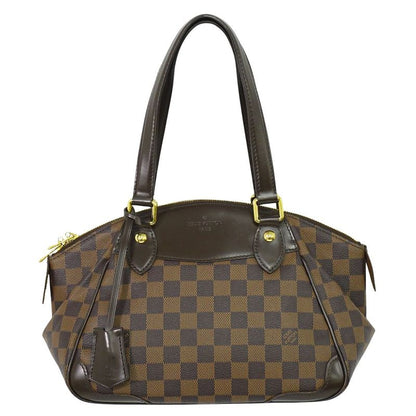 Authentic Louis Vuitton LV Verona PM Damier Ebène Tote Handbag Brown N41117