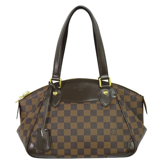 Authentic Louis Vuitton LV Verona PM Damier Ebène Tote Handbag Brown N41117