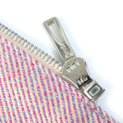 Hermes 100% Cotton Short Sleeves Zip-up Dress Pinkish 34 Women's