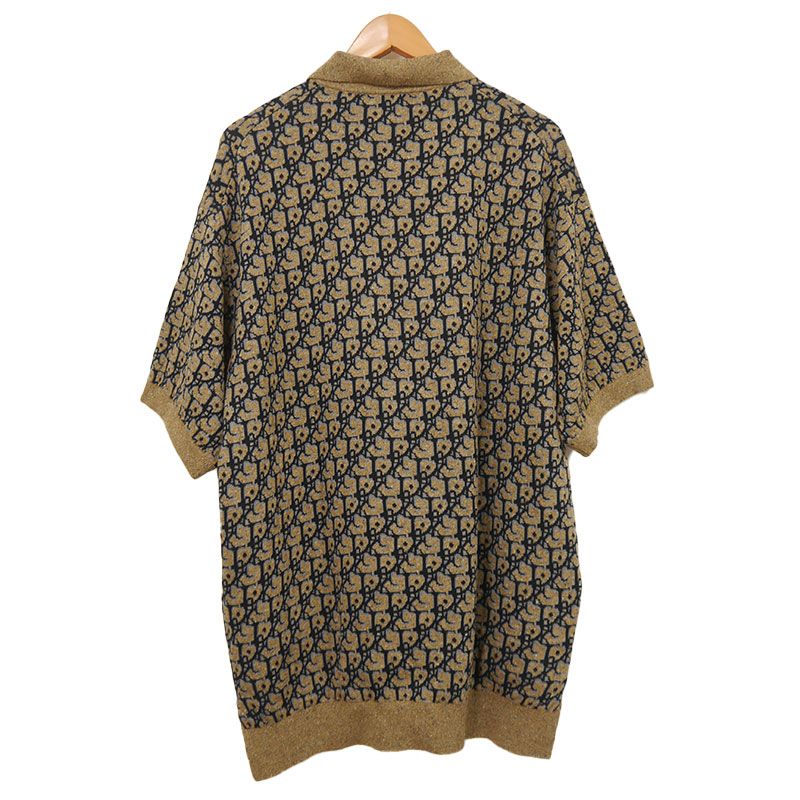 Dior Knit Short Sleeved Polo Shirt 283m830at355 S Brown