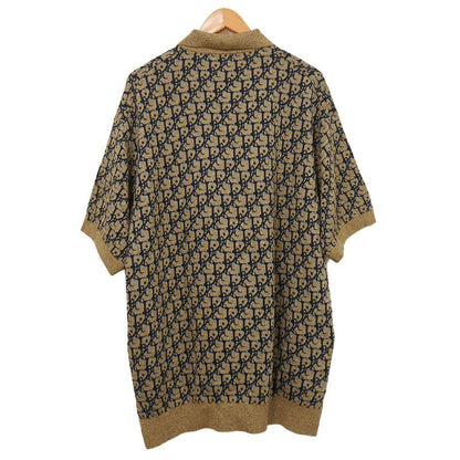 Dior Knit Short Sleeved Polo Shirt 283m830at355 S Brown