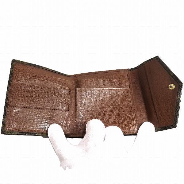 Louis Vuitton Monogram W Hook Porte Monebier M61660 Bifold Wallet Unisex