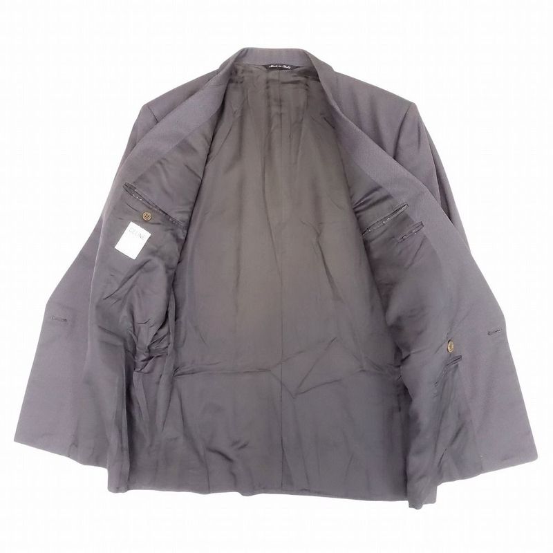 Celine French Double Suit Setup Peaked Lapel Tailored Pants Size 52 XL Gray