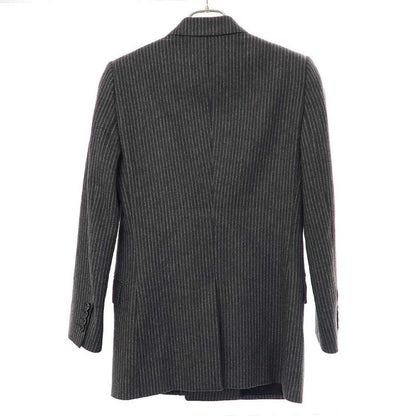 Celine Striped Wool Double Breasted Jacket 2v120065k Grey 34