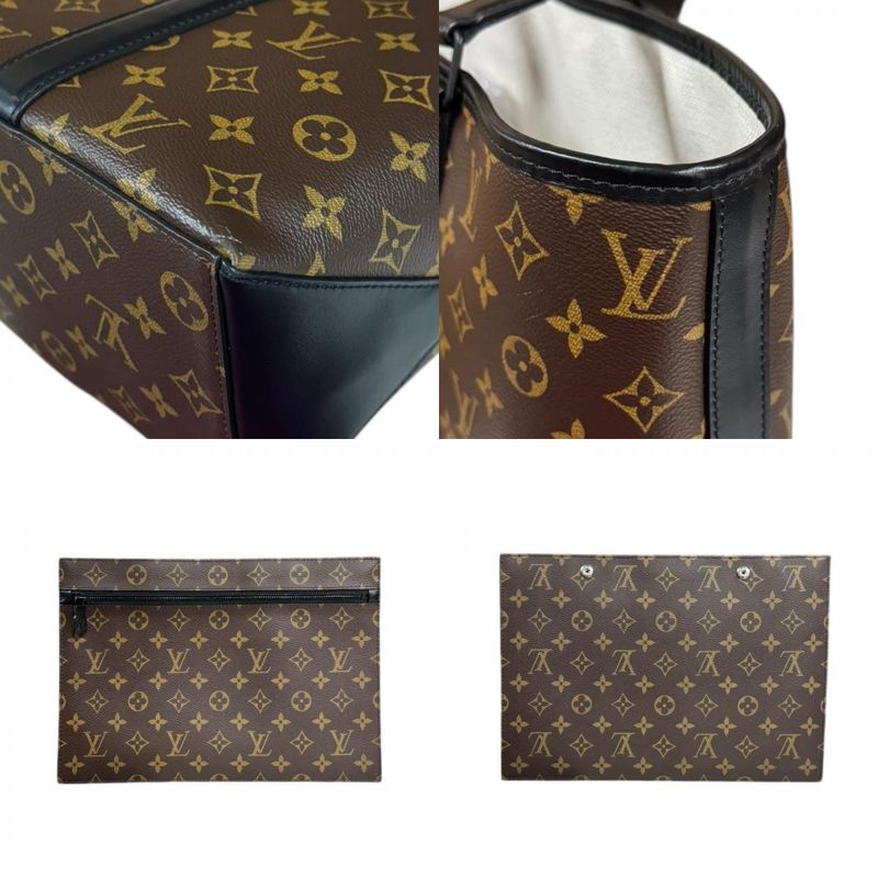 Louis Vuitton Weekend Tote PM Monogram Macassar Shoulder Bag Monogram Macassar