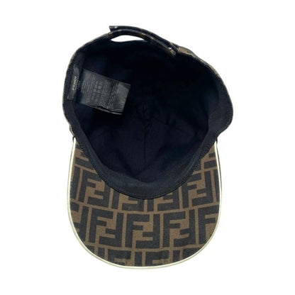 Fendi Hat Ff Jacquard Baseball Cap Fxq768 A660 Logo Brown Fendi