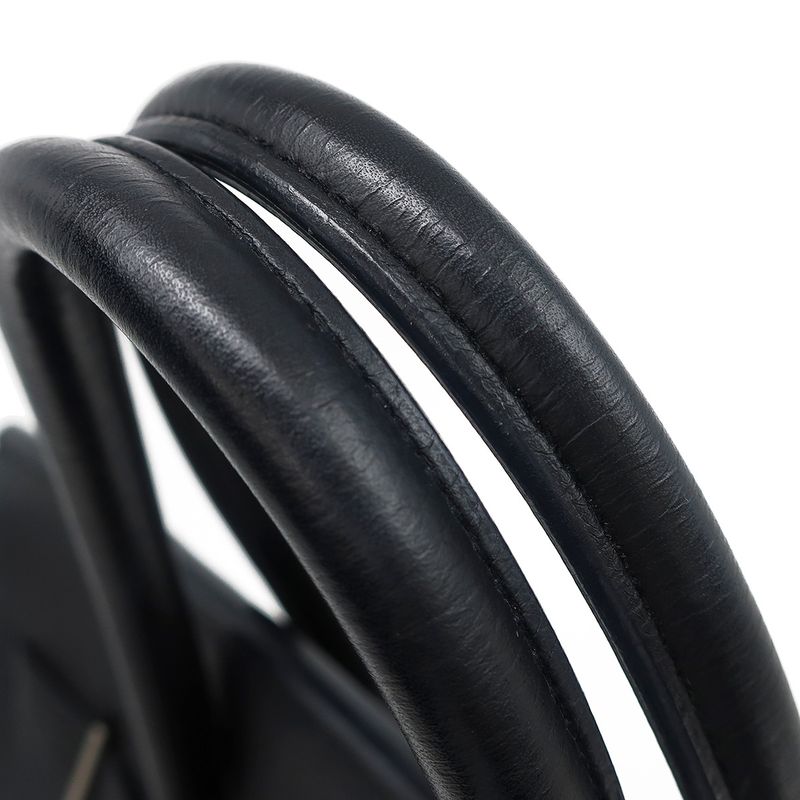 Hermes Handbag Birkin 35 Togo Black Matte Silver Hardware Black D Engraved