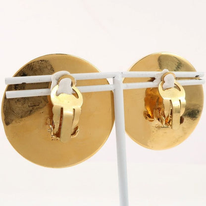 Chanel Coco Mark Gold Plated Black Ladies 49.8g Earring