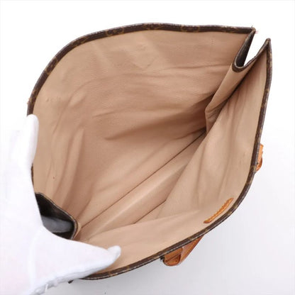 Louis Vuitton Monogram Sac Pura M51140 Leather Tote Bag Shoulder Hand A4 Brown