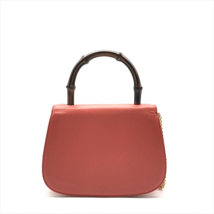 Gucci Bamboo 2-Way Hand Chain Shoulder Bag Pink