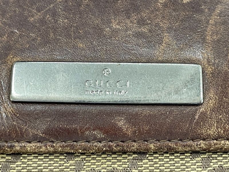 Gucci GG Canvas Leather Compact Wallet Double Fold Wallet Double Hook 05504