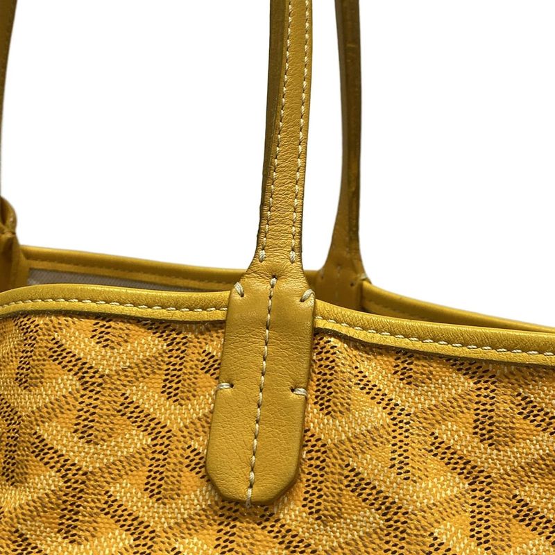Goyard Saint Louis PM Yellow Leather Tote Bag