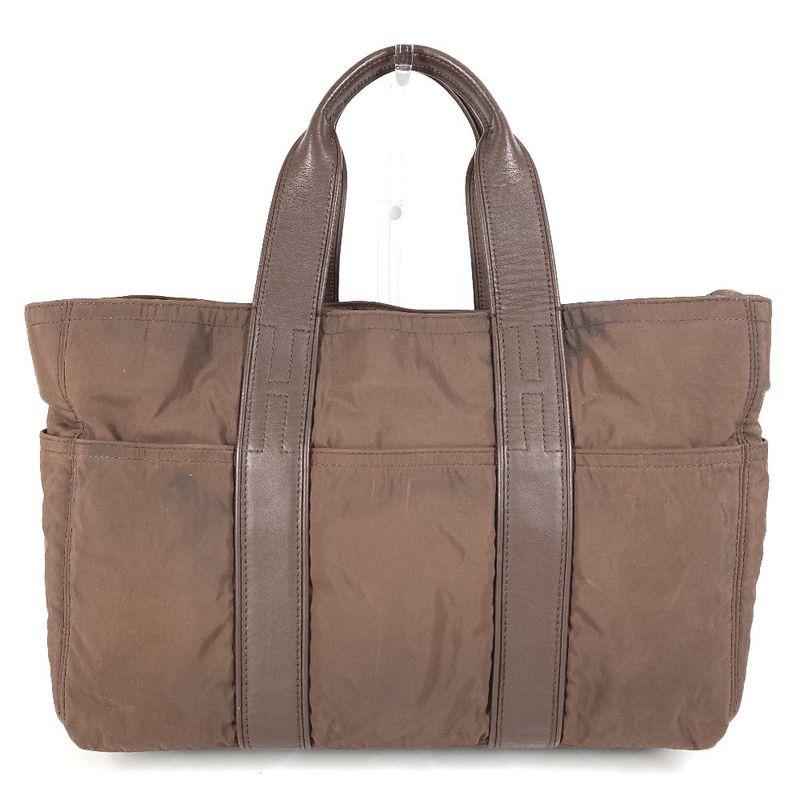 Hermes Handbag Acapulco Tote MM Tote MM Leather /nylon Brown